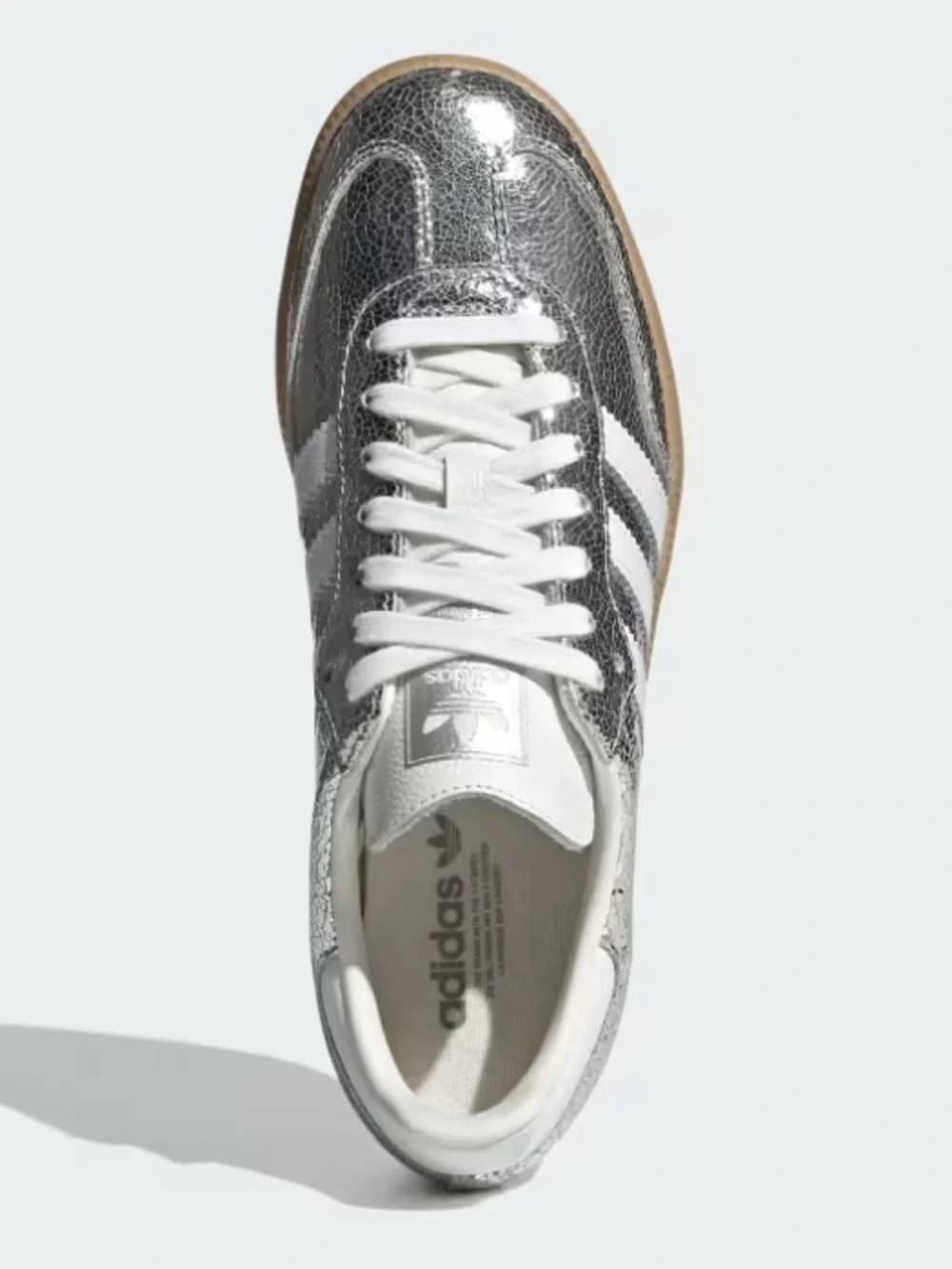 adidas Samba OG Sneakers Silver with White Stripes Size 5 NWTS - Picture 5 of 11